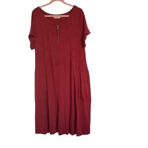 Soft Surroundings Sz XL Weekend Chic Shift Dress Pull‎ On Comfy Office Casual